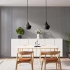 WS Saturno and Ribbon-Design Saturno with Black RecoSilent in dining room