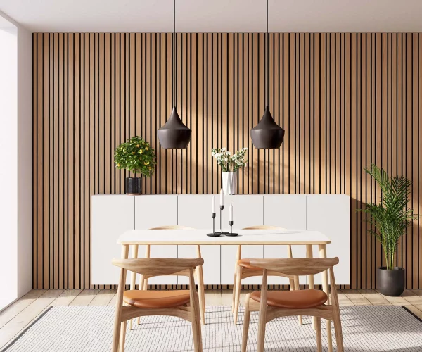 Barcode Classic Oak with Black Recosilent in dining room