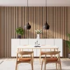 Barcode Natural Oak with Black Recosilent in dining room