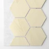 Ribbon-Hexagon Diamond Ash joint panel with white acoustic felt