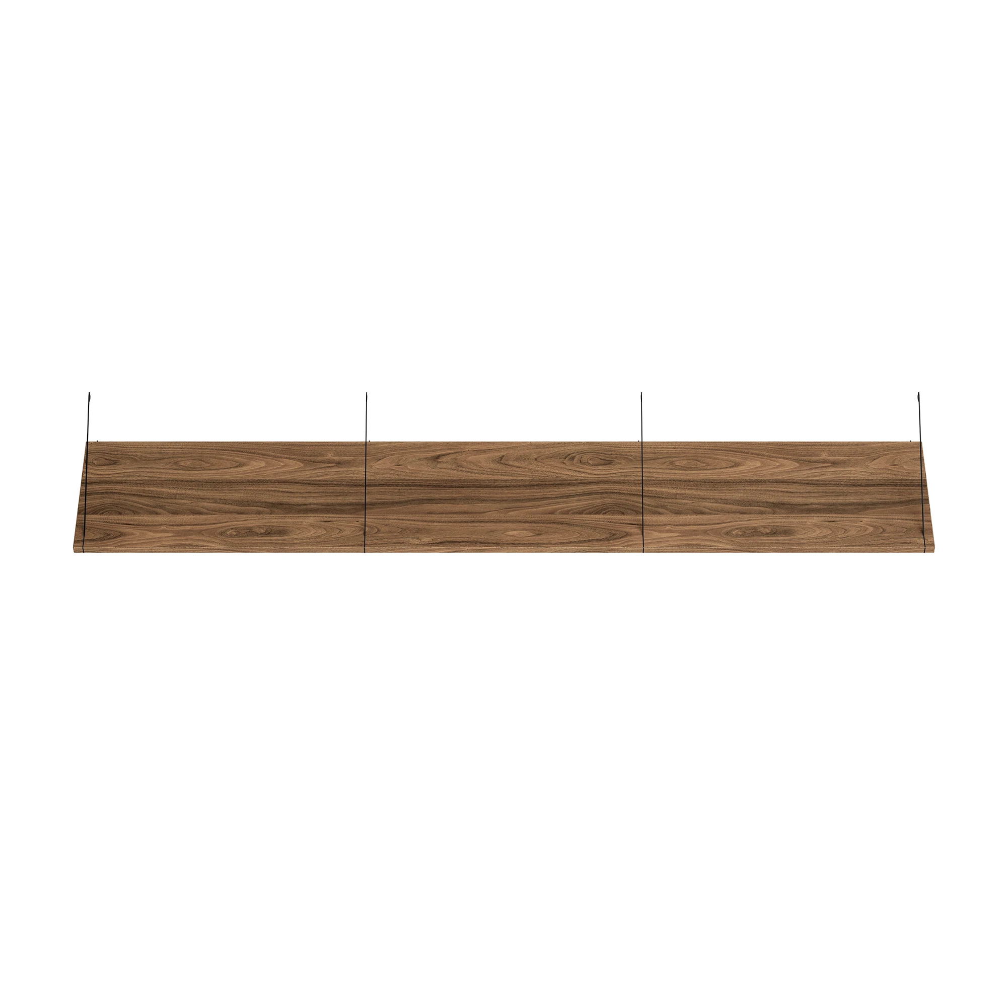 Brace shelf Walnut 1800 mm black brackets