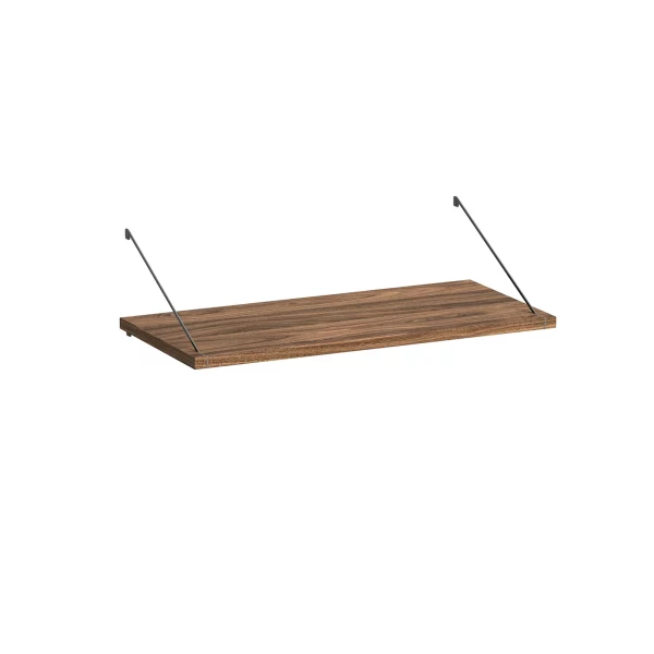 Brace shelf Diamond Walnut 600 mm grey brackets