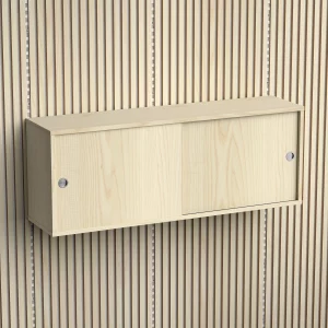 Brace wall cabinet Diamond Ash 1200 mm 2 sliding doors with Diamond Ash acoustic panels